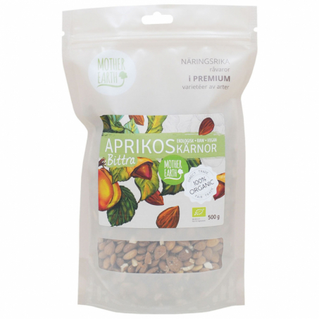 Mother Earth - Aprikoskrnor Bittra Premium 500 gr EKO i gruppen ta & Dricka / Skafferi / Salt & Kryddor hos Rekoshoppen.se (592483)