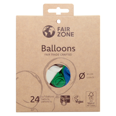 Fairzone - Ballonger i Naturgummi 24st Mix Frg