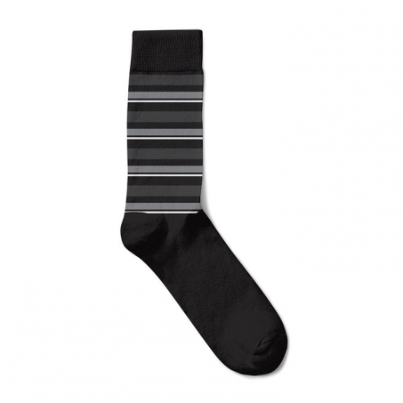 Life Wear - Strumpa i Bambu Svart med Gr & Vita Rnder