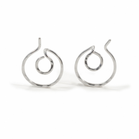  MNOP Jewelry - rhngen Ear Jacket Cirkel i tervunnet Silver