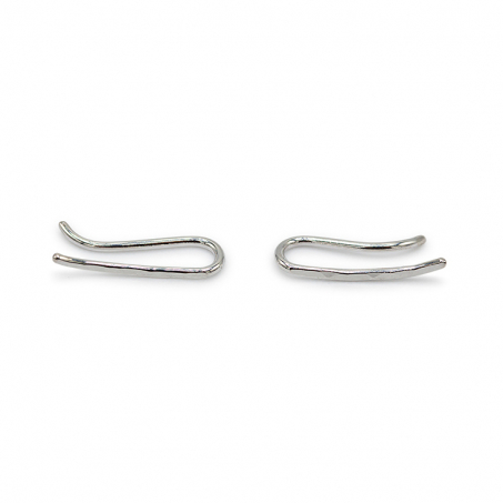 MNOP Jewelry - rhngen Ear Climber Kort i tervunnet Silver