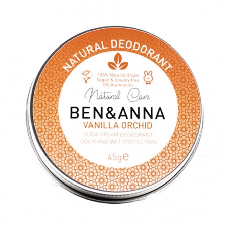 Ben & Anna - Natural Soda Deodorant i Metallburk, Vanilla Orchid