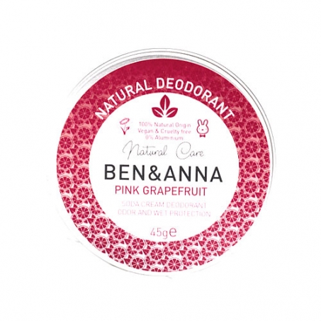 Ben & Anna - Natural Soda Deodorant i Metallburk, Pink Grapefruit