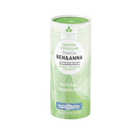 Ben & Anna - Natural Deodorant Sensitive, Lemon & Lime, 40 gr
