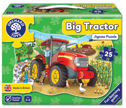 Orchard Toys - Pussel i tervunnet Papper Big Tractor 25 Bitar