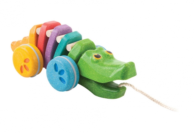 PlanToys - Dragleksak Dansande Alligator Regnbgsfrgad i gruppen Barn / Leksaker hos Rekoshoppen.se (711416)