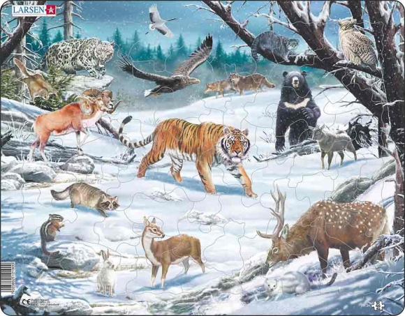 Larsen - Rampussel Djur i Sibirien och Nordstra Asien 66 bitar