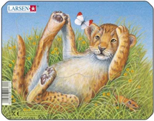 Larsen - Litet Rampussel Vilda Djurungar Leopard, 9 Bitar