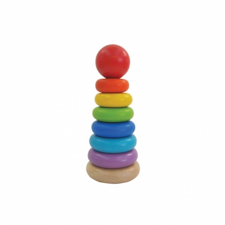 PlanToys - Stapeltorn Stacking Ring med Boll i Toppen i gruppen Barn / Leksaker / Tr hos Rekoshoppen.se (715124)