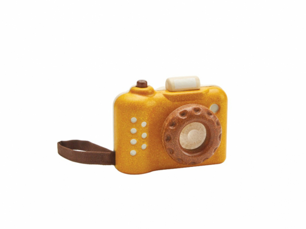 PlanToys - Kamera Leksak med Kalejdoskop, Gul