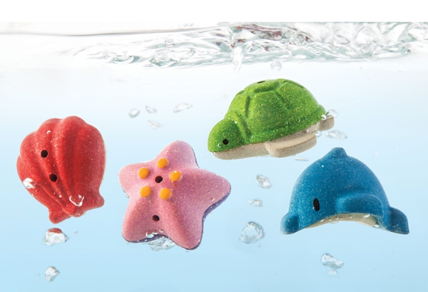 PlanToys - Badleksaker Sea Life Bath Set i gruppen Barn / Leksaker / Badleksaker hos Rekoshoppen.se (715658)