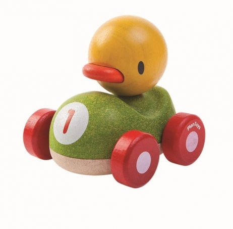 PlanToys - Racerbil Duck Racer  i gruppen Barn / Leksaker / Tr hos Rekoshoppen.se (715678)