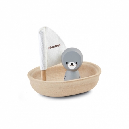PlanToys - Badleksak Segelbåt med Säl