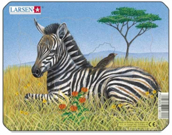 Larsen - Litet Rampussel Vilda Djurungar Zebra, 9 Bitar i gruppen Barn / Pyssla, Mla & Lsa / Pussla hos Rekoshoppen.se (716111)