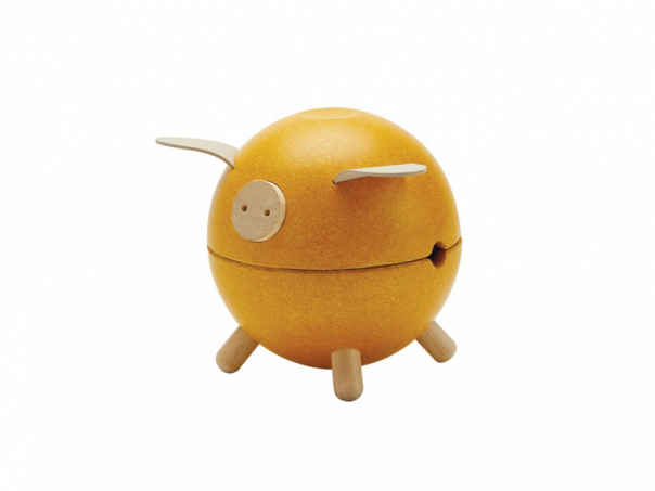 PlanToys - Piggy Bank Sparbssa, Gul