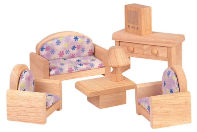 PlanToys - Dockskpsmbler Vardagsrum - Living Room Classic