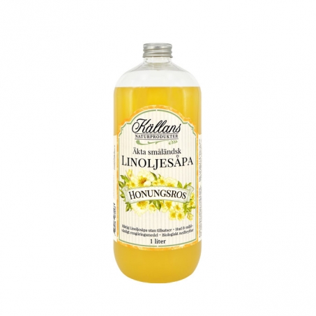 Källans Naturprodukter - Småländsk Linoljesåpa Honungsros 1 L