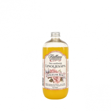 Källans Naturprodukter - Småländsk Linoljesåpa Engelsk Ros 0,5 L