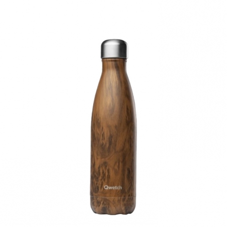 Qwetch - Isolerad Flaska i Rostfritt Stål Wood 500 ml