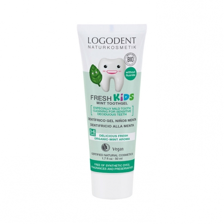Logona - Logodent Fresh Kids fluorfri tandgel, Mint