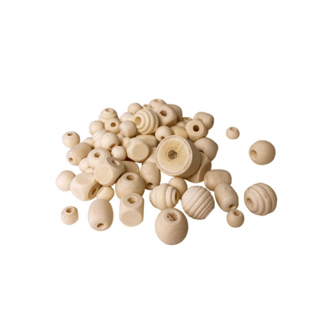 Reko - Naturliga Träpärlor Mix Form , 150 gr