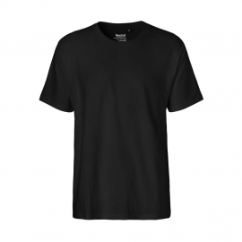 Rundhalsad T-Shirt Classic i Ekologisk Bomull Herr Svart