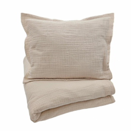 SUMMERVILLE Organic - Bäddset Vagga/Barnvagn, Muslin Sandshell