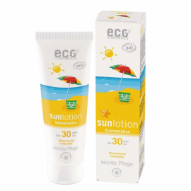 Eco Cosmetics - Sollotion SPF 30 med Aloe Vera och Karanja, 125 ml