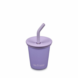  Klean Kanteen - Kids Cup med Sugrör & Silikonlock, Paisley Purple