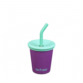 Klean Kanteen - Kid Cup med Sugrör & Silikonlock, Grape