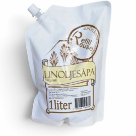 Linoljesåpa i refillförpackning med naturell variant
