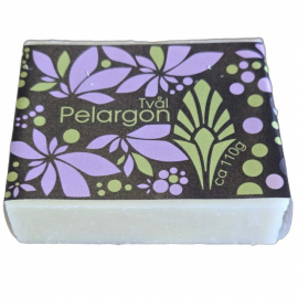 Fast tvål med pelargondoft i naturlig färg
