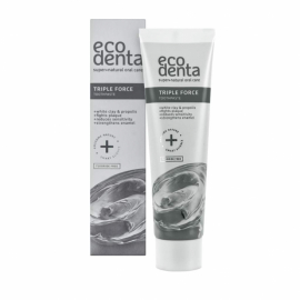  EcoDenta - Naturlig Tandkräm, Triple Force, White Clay