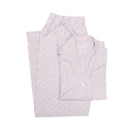 Classic Textiles - Pyjamasset 2-dels Runmarö, Mörkrosa/Vit