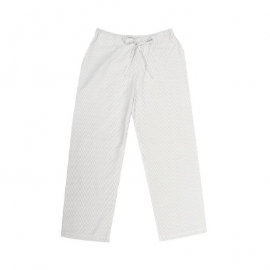 Classic Textiles - Pyjamasbyxor Runmarö, Linne/Vit