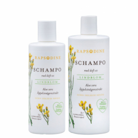 Flaska med milt schampo med äppelvinägerextrakt