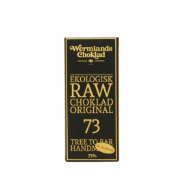 Förpackning med ekologisk rawchoklad original 73 procent