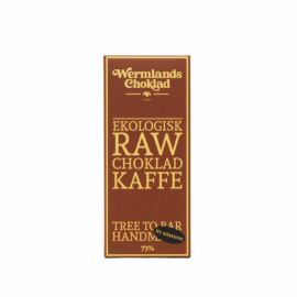 Förpackning med ekologisk rawchoklad med kaffe