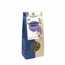 Ekologiska torkade lavendelblommor i förpackning