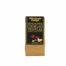 Förpackning med ekologisk chokladtryffel med havssalt