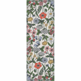 Bordslöpare med blommönster i bomull