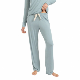 Pyjamasbyxa i bambu Mineral Blue draperad passform