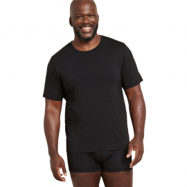 Boody - Rundhalsad T-shirt i Bambu Herr Svart