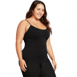 Boody - Linne med Smala Axelband i Bambu Dam, Svart