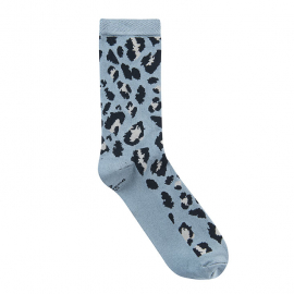 ife Wear - Strumpa i Bambu Grå med Leopardmönster