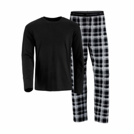 Wiges - Pyjamas i bambu/bomull, Herr, Svart