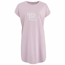 Nattlinne i rosa med tryck framtill