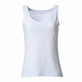 Vitt linne från Wiges med breda axelband i bambu och bomull