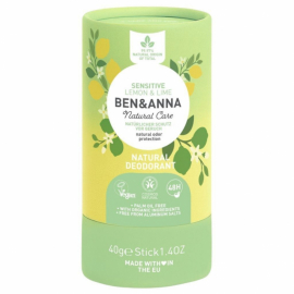  Ben & Anna - Natural Deodorant Sensitive, Lemon & Lime, 40 gr