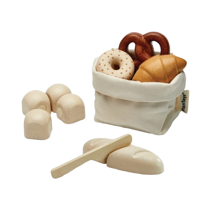 PlanToys - Lekmat Bröd Set med Tygpåse - Rekoshoppen.se